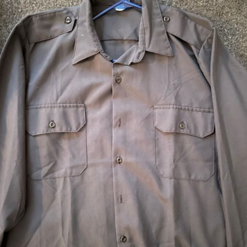 Military Dress Shirt Size 14.5 Mens - West Point GRAY